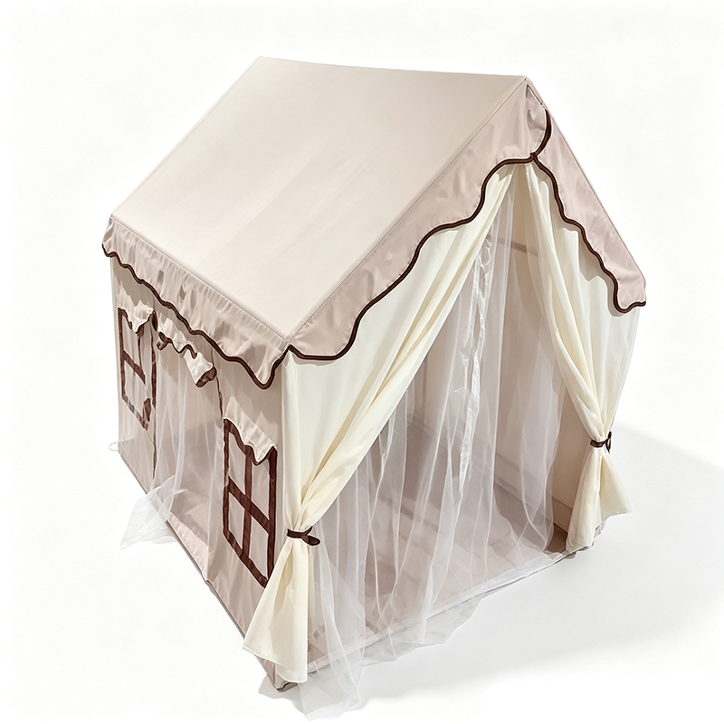 Kids Play Tent with Arch Door & Double‑Layer Mesh Curtains