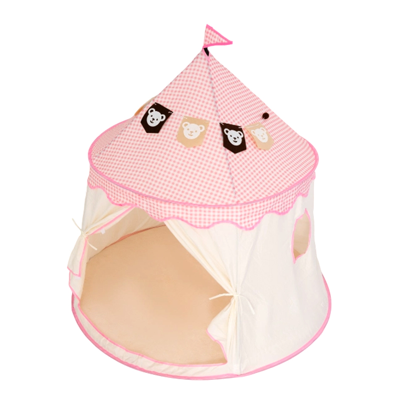 Pink Checkered Kids Yurt Tent